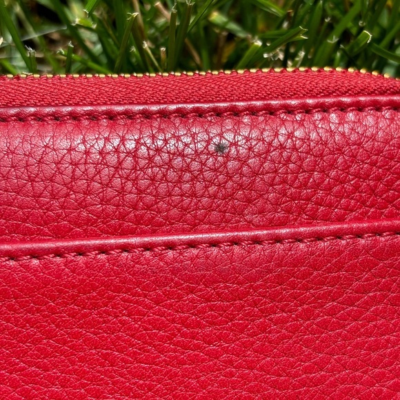 Coach | Vintage Red Sonoma Full length Zip Around Wallet - Picture 4 of 7